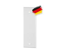 BAUHELD® Cache de sangle de volet roulant en métal fermé - Espacement des trous 135 mm [1 pièce] - Maxi ouverture d'enrouleur de sangle encastrée, fabriqué en Allemagne, plaque de recouvrement de