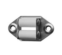 BAUHELD Guide de sangle pour volet roulant [1 pièce] - Deux roulettes de guidage - Passage de sangle en métal solide - Pour sangle de volet roulant de 23 mm - Pour enrouleur de sangle pour volets