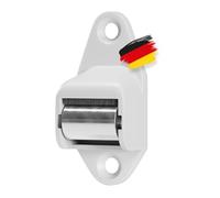 BAUHELD Guide de sangle pour volet roulant [1 pièce] - Roulette de guidage en acier - Passage de sangle avec joint à brosse - Pour sangle de volet roulant de 14 mm - Montage en saillie - Espacement