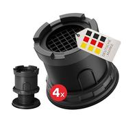 BAUHELD Lot de 4 amortisseurs de vibrations réglables en hauteur pour machine à laver et sèche-linge - Pieds anti-vibrations pour un maintien sûr - Amortisseurs de vibrations antidérapants compatibles