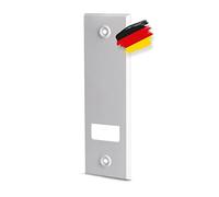 BAUHELD® Lot de 6 couvercles de sangle de volet roulant avec espacement des trous de 185 mm - Maxi ouverture d'enrouleur de sangle encastrée en plastique solide - Une pièce - Plaque de recouvrement