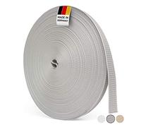 BAUHELD® Sangle de volet roulant,50 m,14 mm,23 mm,Fabriquée en Allemagne,Convient pour les volets roulants sur portes et fenêtres,Haute résistance à la déchirure et aux UV, blanc, beige