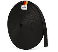 BAUHELD® Sangle pour volets roulants, 50 m, 14 mm, 18 mm, 20 mm, 23 mm, fabriquée en Allemagne, convient aux volets roulants sur portes et fenêtres, marron, noir