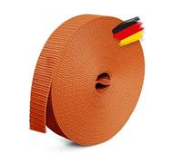 BAUHELD Sangle universelle de 10 m, 30 mm, fabriquée en Allemagne, en polypropylène, pour la fixation, la couture ou les accessoires pour sac à dos, valise, boucle enfichable, sangle de serrage