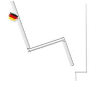 BAUHELD® Tringle à manivelle pour volet roulant [fabriquée en Allemagne] - Manivelle manuelle pour roulement articulé avec broches de 11,9 mm de diamètre - 120 cm - Manivelle de volet roulant en