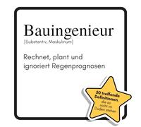 Bauingenieur: Rechnet, plant und ignoriert Regenprognosen. Das lustige Geschenkbuch für Mann, Frau, Kollege, Freund zu Geburtstag, Weihnachten