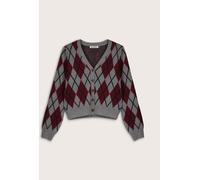 Baukjen Baukjen Grey Clemence Wool Blend Argyle Cardigan