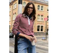 Baukjen Baukjen Red, Cream & Taupe Stripe Esra Polo Top