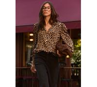 Baukjen Baukjen Sabrina Printed Brown Blouse