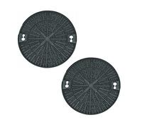 Bauknecht 481249038013 Lot de 2 filtres à charbon actif ronds Ø 190 mm pour hotte aspirante également Electrolux 50290652002 EHFC29 AMC912 Indesit C00308163 Brandt 72 x 4434