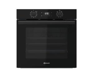 Bauknecht BBA285HU1K Four encastrable 60 cm, 71 l, four à air chaud avec 12 fonctions, air chaud, cuisson multi-niveaux, fonction pizza, bouton escamotable, verre noir