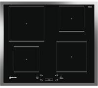 Bauknecht BQ 2960S FT Plaque de cuisson à induction 60 cm 7200 W 4 zones avec booster, 4 fonctions automatiques (fonte, cuisson, cuisson au chaud, contrôle tactile, cadre en acier inoxydable, verre