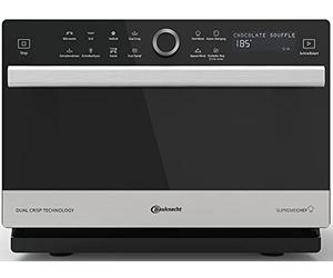 Bauknecht Supreme Chef MW 3391 SX - Micro-ondes multifonction 5 en 1-1000 W - Espace de cuisson : 33 l - Air chaud : 1700 W - Grill XXL : 1200 W - DualCrisp & CrispFry - AutoClean - Cuisson à la