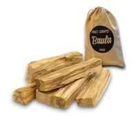 BAULA - Palo Santo à brûler 100% Naturel - Bois sacré Original du Pérou - 10 à 15 bâtonnets - avec Sac écologique -(100 g)