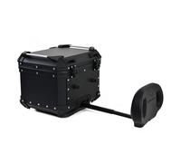 Bauletto Coocase Aluminium Noir 45L Piastra Universelle Et Schienale Réglable