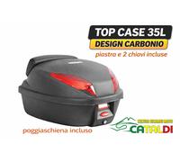 Teknix Top Case moto et scooter S-Line 35 L démontable avec clés Noir/Carbone