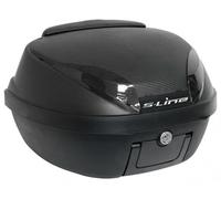 Bauletto Universel 42 Litres Noir Mat Avec Platine Et Dossier Pour Scooter