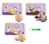 Bauli Pandori' Classico, Cioccolato, Latte Classic, Chocolat, Pâtisserie Pandoro au lait doux, spécialité de la pâtisserie italienne, 1 x 150 g, 2 x 178 g + porte-clés Beni Culinari gratuit