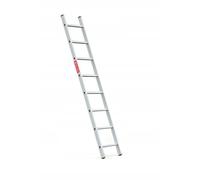 BAULICH - Echelle Aluminium - 1x8 - Imperméable, Professionnelle, pour la Maison, Le Jardin, Les Travaux de Rénovation, la Ferme, Pieds Antidérapants, Échelons Rainurés, 3 kg, avec Crochet
