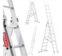 Baulich - Échelle Aluminium 3-en-1, Appui, Double, Autoportante, 3x9, 12,5 kg