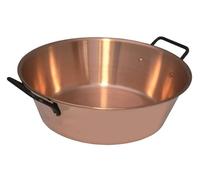 BAUMALU Bassine a confiture cuivre 38 cm 12/10eme anses inox - 9 litres environ