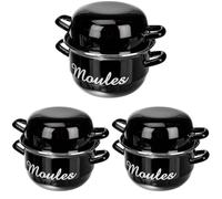 BAUMALU 312852 Peinte Marmite, Noir (Lot de 3)