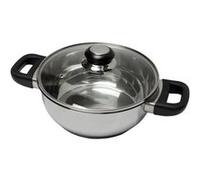 BAUMALU 331974 Faitout 24 cm couvercle verre Saphir bakélite Gris Gris G