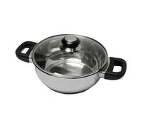 Baumalu 331974 Faitout 24 Cm Inox + Couvercle Verre Saphir Bakelite Baumalu