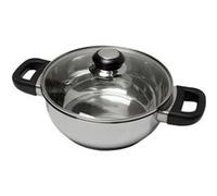 BAUMALU 331974 Faitout 24 cm inox + couvercle verre Saphir bakelite inox G