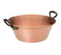 BAUMALU Bassine a confiture 26 cm cuivre 12/10eme anses fonte Orange G
