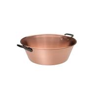 BAUMALU - Bassine à Sucreries Cuivre Massif - Bassine à Sucreries Conique à Bord Roulé - Tous Feux sauf Induction - Fabrication Française - Ø40cm, 12L - Cuivre