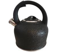 Bouilloire Inox Sifflet 2l5 Noir Martele Baumalu