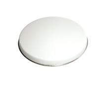 Baumalu Cache plaque Ø 20 cm émail blanc bord inox