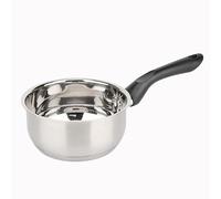 BAUMALU - Casserole Primo - Acier Inoxydable - Tous Feux dont Induction - Triple Fond Diffuseur, Répartition Homogène de la Chaleur - Manche Fixe en Bakélite - Ø14cm