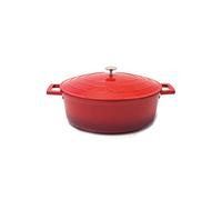 Baumalu - Cocotte Ronde Fonte Aluminium - Ø 24 cm - 4,65 Litres | Revêtement anti-adhérent Xylan Plus 2 couches, fonte d'aluminium légère ; couvercle à bouton inox, tous feux dont induction