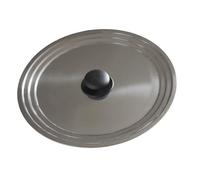BAUMALU - Couvercle Multi-Degrés Universel - Acier Inoxydable Haut de Gamme - Bouton Bakélite, Bord en Escalier - Pour Ustensiles de Ø12, 14 et 16 cm