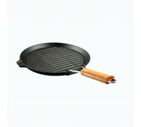 Baumalu – Grill rond 388069 – 25 cm – Manche rétractable – Tous feux