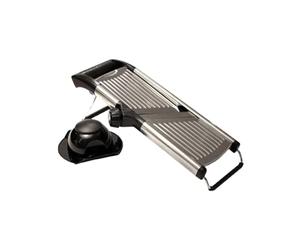 Baumalu, Mandoline ChefPro Multifonctions - 3 Lames Différentes, Taille 40 x 17 x 8 cm, en Plastique Durable, Idéale pour Légumes et Fruits, Accessoire de Cuisine Pratique et Efficace