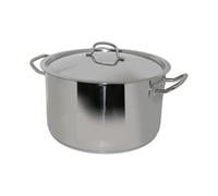BAUMALU - Marmite Ligne Professionnelle - Modèle 340631 - Acier Inoxydable - Tous Feux y compris Induction - Couvercle Inclus - Triple Fond Diffuseur - Ø 32 cm - 14 L