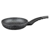 Baumalu, Poêle à Frire 24 cm, Modèle Granit Evolution en Aluminium Forgé Noir, Revêtement Antiadhérent, Compatible Tous Feux, Ergonomique, Garantie 5 Ans, Idéale pour Cuisine Moderne