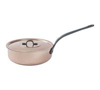 BAUMALU - Sauteuse - 24 cm - en cuivre - avec couvercle en cuivre - capacité 3 L - hauteur 7.5 cm - B'Chef