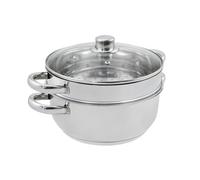 Baumalu - Steamer 24 cm 2 corps - Acier inoxydable - Argenté - Ronde
