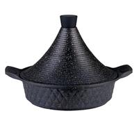 Baumalu, Tajine 28 cm avec couvercle, inox, compatible tous feux dont induction, cuisson homogène et rapide, taille 28 cm, couleur inox, Acier Inoxydable