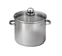 Baumalu Traiteur inox 24 cm avec couvercle verre - triple fond, induction, 9 L