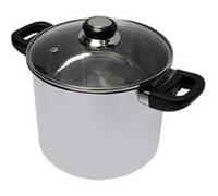 BAUMALU Traiteur inox + couvercle verre Saphir bakélite - 24 cm inox G