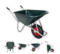 Baumarktplus Bauschubkarre 100 L 250 kg PP-Mulde Luftrad 1 Roue Verte
