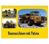Baumaschinen mit Patina (Tischkalender 2026 DIN A5 quer), CALVENDO Monatskalender: Baumaschinen die bereits auf ein Arbeitsleben zurück blicken können und entsprechend gezeichnet sind.