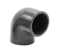 Baumaxxe I Raccord coudé PVC 90° à coller I Double manchon 40 mm (1 1/4) PVC-U PN16 I Raccord plomberie piscine irrigation bassin I bm083