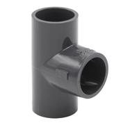Baumaxxe Raccord Té PVC-U 20 mm 90° PN16 à Coller Gris - bm079