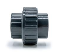 Baumaxxe Raccord union PVC 40 mm I 2x manchon à coller démontable avec écrou tournant et joint I PVC-U pour tuyauterie piscine pompe vanne débitmètre I bm362